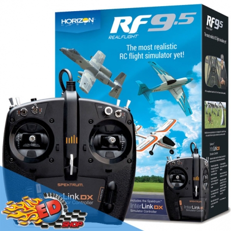 realflight 9.5 flight simulator with interlink controller