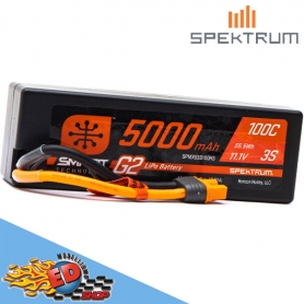 spektrum 11.1v 5000mah 3s 100c smart g2 hardcase lipo battery: ic3