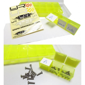 yeah racing scatolina porta minuteria piccola (21 slot) colore giallo 168x80x20