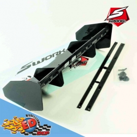 sworkz 1/8 off road pro-speed 2.0 race wing (bk)(pre-holes)