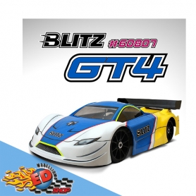 blitz 1/8 gt carrozzeria gt4 per modelli 1/8 rally 1.0mm con alettone