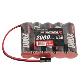 Superpax 6V 2000mAh NiMH AA Rx JR FLAT