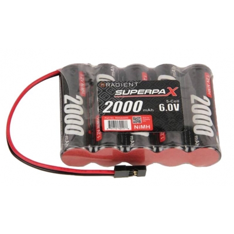 Superpax 6V 2000mAh NiMH AA Rx JR FLAT