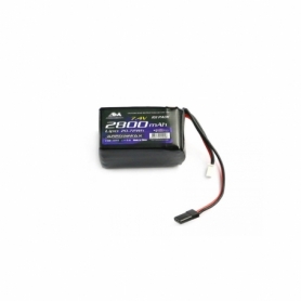 BATTERIA LIPO AM-700913	AM Lipo 2800mAh 2S TX/RX 7.4V Hump Pack