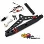 Yeah Racing Paraurti Posteriore in Alluminio con LED e supporto ruota per AXIAL SCX10-II TRAXXAS TRX-4