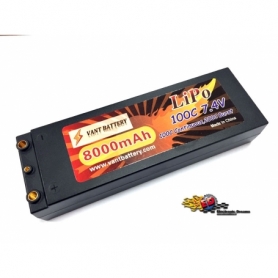 VANT Batteria LiPo 7,4v 8000mha 100C HARD CASE