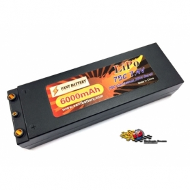 VANT Batteria LiPo 7,4v 6000mha 75C HARD CASE