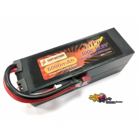 VANT Batteria LiPo 15,2v 6000mha 100C HV cavetto Deans HARD CASE High Voltage