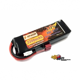 VANT Batteria LiPo 11,1v 2200mha 30C cavetto Deans SOFT CASE