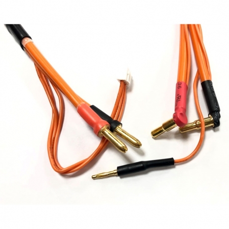 MonkeyKingRc Cavo professionale per ricarica batterie 2S XH 30mm ORANGE 60cm 12AWG