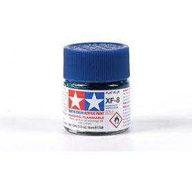 TAMIYA 81708 XF-8 Flat Blue Colore Acrilico Opaco 10ml