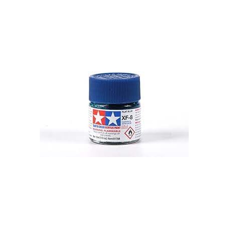 TAMIYA 81708 XF-8 Flat Blue Colore Acrilico Opaco 10ml