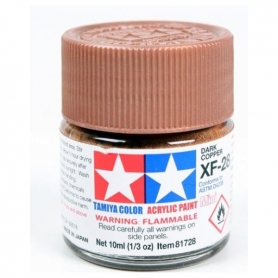 TAMIYA 81728 XF-28 Dark Copper Colore Acrilico Opaco 10ml