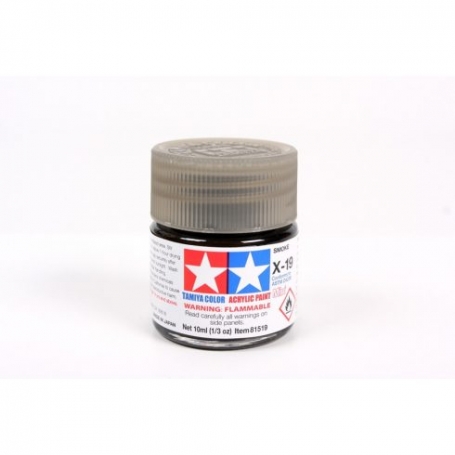 TAMIYA 81519 X-19 Smoke Colore Acrilico Lucido 10ml