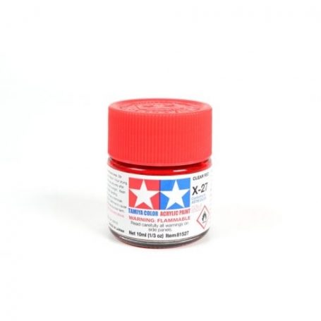 TAMIYA TC81527 X-27 Clear Red Colore Acrilico Lucido 10ml