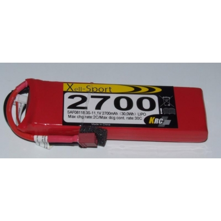 LIPO XELL-SPORT 11.1V 2700MAH 3S 30C