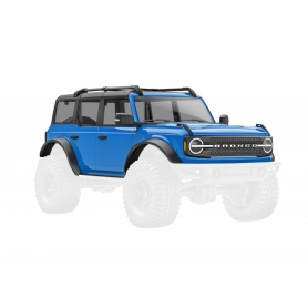 Carrozzeria Ford Bronco 2021 1:18 in ABS, completa di accessori e agganci clipless - Verniciata Blu