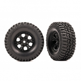 Gomme BFGoodrich Mud-Terrain T/A KM3 2.2x1.0" incollate su cerchi Neri (2)