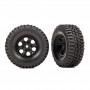 Gomme BFGoodrich Mud-Terrain T/A KM3 2.2x1.0" incollate su cerchi Neri (2 pezzi)