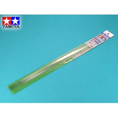 Tamiya 70159 Tondino plastica morbida trasparente 3 mm (Lunghezza 40 cm) 5 pz