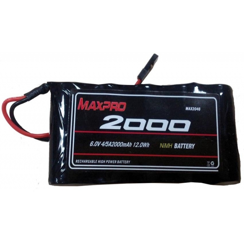 MaxPro MAX2046 Batteria NiMh 6V 2000mAh piatta modellismo 