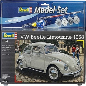 Revell 67083 VW Beetle Limousine 1968 Kit di Montaggio, Colore Bianco, 171 mm,