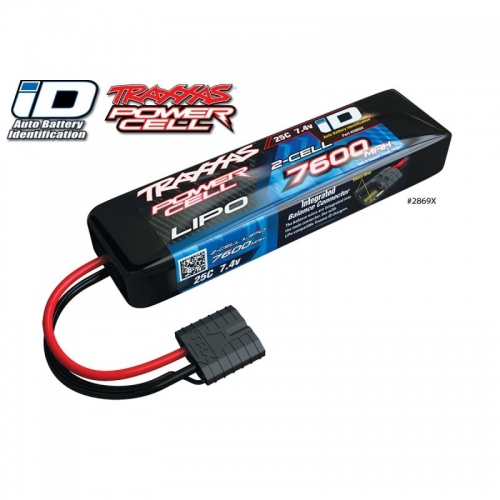 Batteria Lipo 7600mah 7.4V 2s 25c Power Cell Traxxas ID