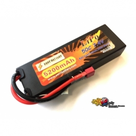 VANT Batteria LiPo 7,4v 5200mha 50C cavetto Deans HARD CASE