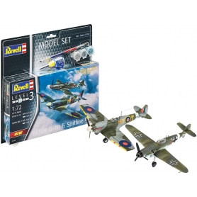 Revell 63710 Model Set Combat Set Bf109G-10 & Spitfire Mk.V In Kit di Montaggio