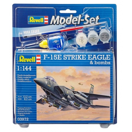 Revell 63972 Model Set F-15E STRIKE EAGLE & bombs In Kit di Montaggio