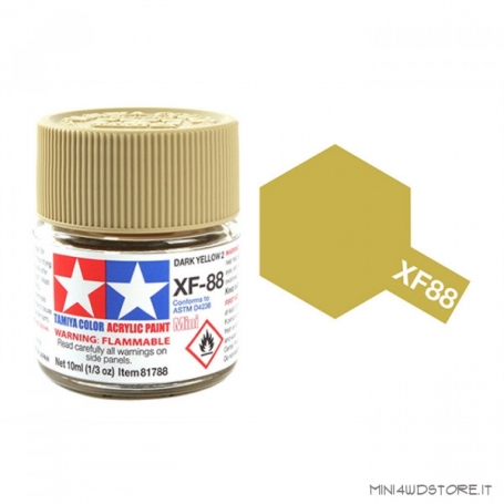 Tamiya 81788 XF-88 Dark Yellow 2 Colore Acrilico Opaco 10 ml