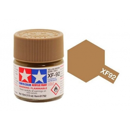 Tamiya 81792 XF-92 Yellow Brown Colore Acrilico Opaco 10 ml