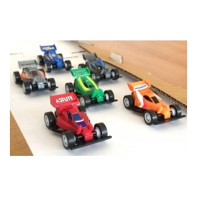 Tamiya 13005 Astute Miniauto a retrocarica proporzionale di colore rossa