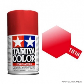 Tamiya TS-18 Metallic Red Colore Spray per Plastica 100 ml