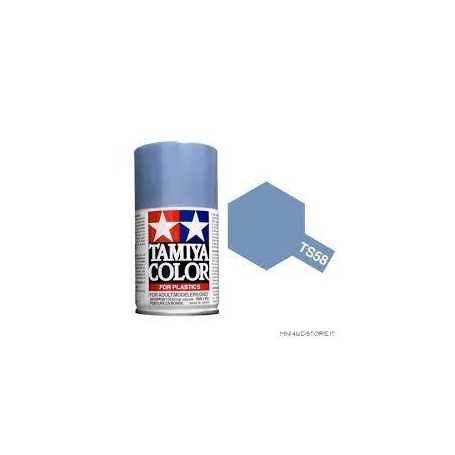 Tamiya TS-58 Pearl Light Blue Colore Spray per Plastica 100ml