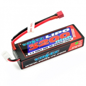 VOLTZ batteria LiPo 3200mah 2S 7.4V 40C Hardcase T-Plug