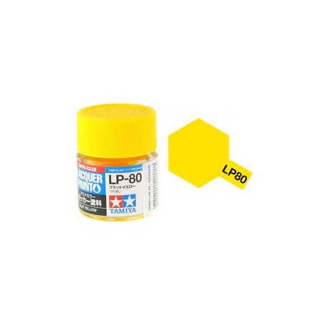 Tamiya 82180 LP-80 Flat Yellow Colore Lacquer 10ml