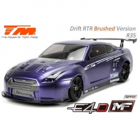 E4DMF R35 Automodello 1/10 Drift RTR Silver Graphite
