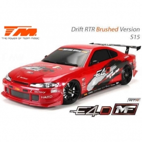 E4DMF S15 Automodello 1/10 Drift RTR Silver Graphite