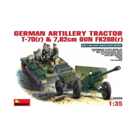 MINI ART 35039 German Artillery Tractor T-70 R & Gun With Crew