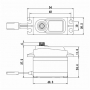 SAVOX SC-1258TG Plus Servocomando coreless 12kg 0.08sec 6.0v