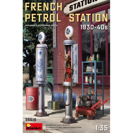 MINI ART 35616 French Petrol Station 1930-40S
