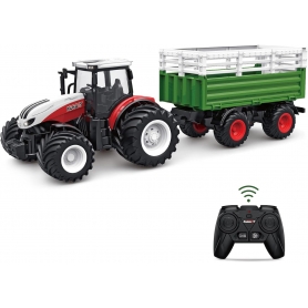 Trattore RC con rimorchio, Fisca 2.4G 1:24 Huina