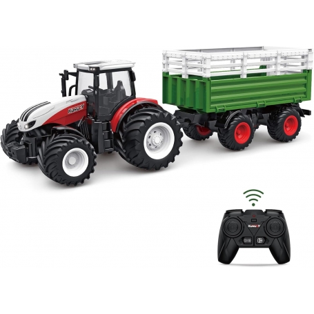 Trattore RC con rimorchio, Fisca 2.4G 1:24 Huina