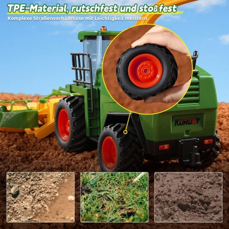 Ulikey Mietitrebbia Telecomandata, RC Trattore Telecomandato Per