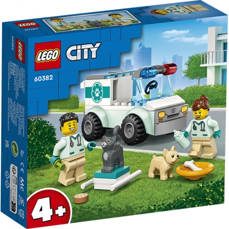 Lego 60382  city great vehicles Furgoncino di soccorso del veterinario