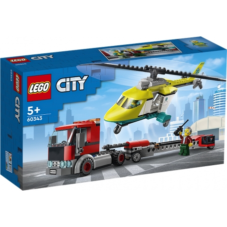 Lego 60343  city great vehicles Trasportatore di elicotteri di salvataggio