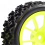 FASTRAX Gomme Strada/Rally 1/10 montate su cerchio Giallo Fluorescente 10 raggi (4