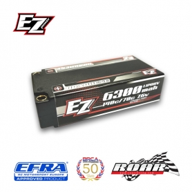 Ezpower Lipo 6300mah Long-Run Short Pack 7,6v 2s 140/70c HV Graphene - 5mm