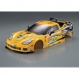 KillerBody Carrozzeria Corvette GT2 Gialla con decals e accessori 190mm